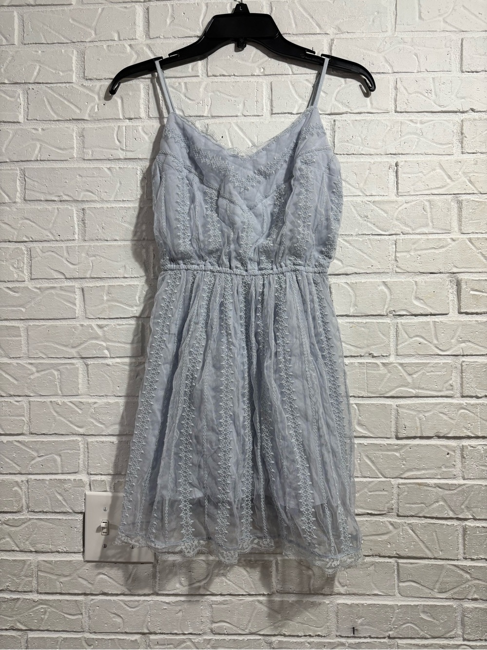 Abercrombie & Fitch Light Blue Lace Cami Dress